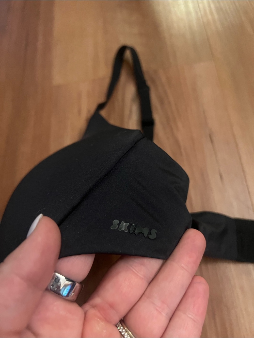SKIMS Black lightly padded Bra 34C